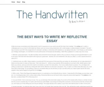 Thehandwritten.com(The Handwritten) Screenshot