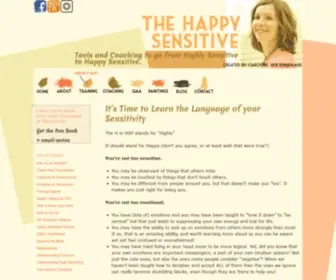 Thehappysensitive.com(Tools and Coaching to go from Highly Sensitive to Happy Sensitive) Screenshot
