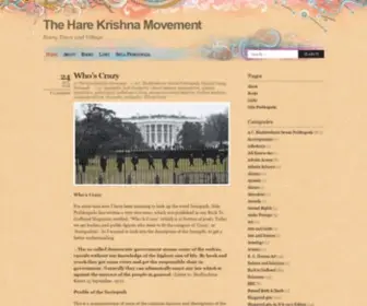 Theharekrishnamovement.org(The Hare Krishna Movement) Screenshot
