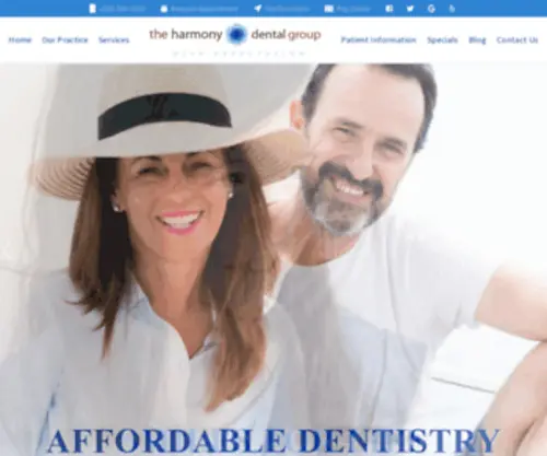 Theharmonydentalgroup.com(The Harmony Dental Group) Screenshot