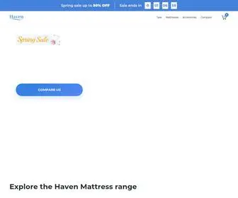 Thehavenbed.com(Haven Mattress) Screenshot