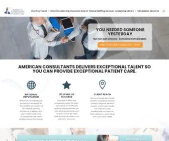 Thehealthcarepeople.com(American Consultants) Screenshot