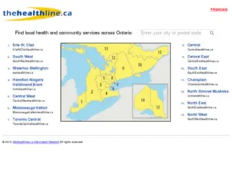Thehealthline.ca(Health Services for Ontario) Screenshot