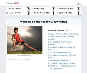 Thehealthylifestyle.blog(6 Tips For Living A Healthy Lifestyle) Screenshot