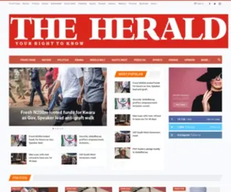 Theheraldnews.ng(Nigeria's Reliable News Website Will be back in a moment) Screenshot