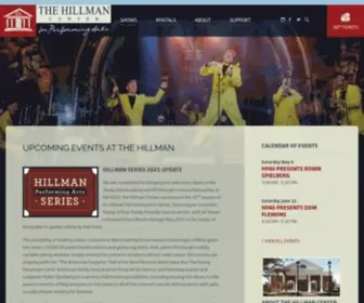 Thehillman.org(The Hillman Center for Performing Arts) Screenshot