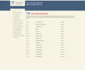 Theholidayschedule.com(A holiday schedule reference guide) Screenshot