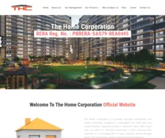 Thehomecorporation.com(The Home Corporation Zirakpur) Screenshot