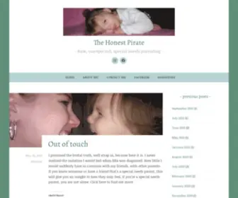 Thehonestpirate.com(Raw, unexpected, special needs parenting) Screenshot