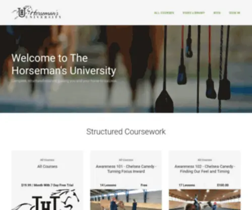 Thehorsemansuniversity.com(Horseman's University) Screenshot