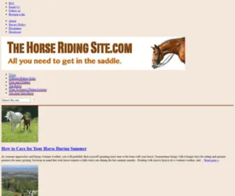 Thehorseridingsite.com(The Horse Riding Site) Screenshot