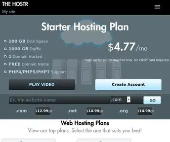 Thehostr.com(Hosting) Screenshot