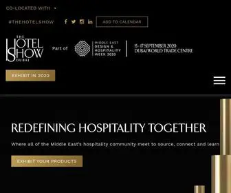 Thehotelshow.com(The Hotel Show Dubai) Screenshot