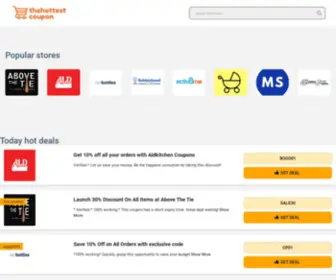 Thehottestcoupon.com(Thehottestcoupon brand review) Screenshot