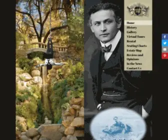 Thehoudiniestate.com(The Official Houdini Estate Website) Screenshot