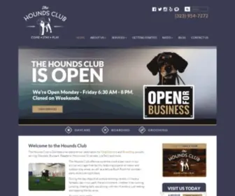 Thehoundsclub.com(Cage-free Dog Daycare and Boarding) Screenshot