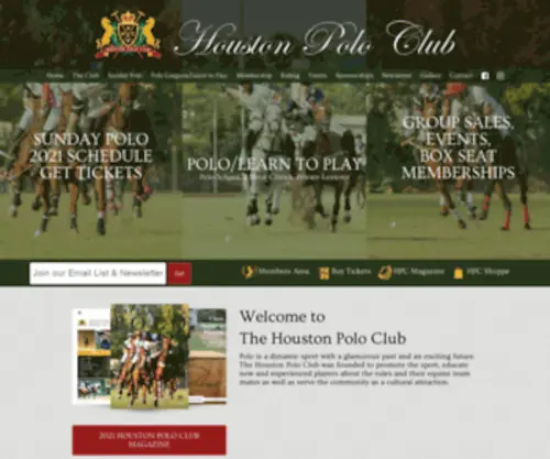 Thehoustonpoloclub.com(The largest Polo Club in the United States) Screenshot