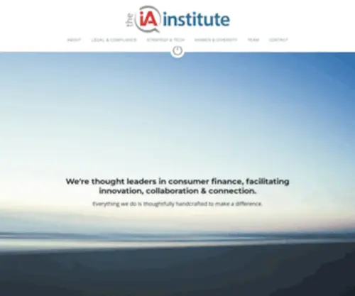 Theiainstitute.com(The iA Institute) Screenshot