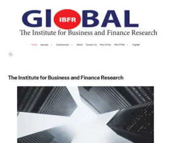 Theibfr.com(Institute for Business and Finance Research (IBFR)) Screenshot