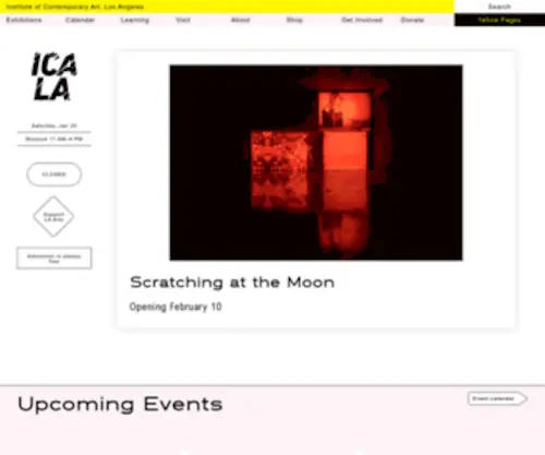 Theicala.org(Institute of Contemporary Art) Screenshot