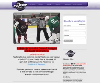 Theicepond.com(Waunakee Deforest Ice Rink) Screenshot