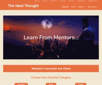 Theidealthought.com(A Wiki Biography Site) Screenshot