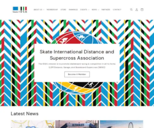 Theidsa.org(Long Distance Skateboarding & Supercross Organization) Screenshot
