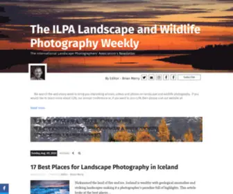 Theilpaweekly.com(The International Landscape Photographers' Association's Newsletter by Editor) Screenshot