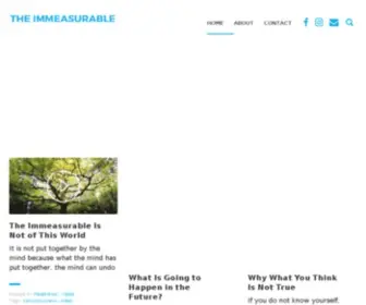 Theimmeasurable.org(The Immeasurable) Screenshot
