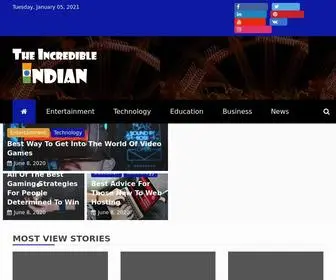 Theincredibleindian.com(The Incredible Indian) Screenshot