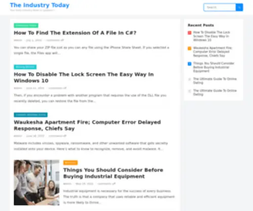 Theindustrytoday.com(Your Daily Industry News & Updates) Screenshot
