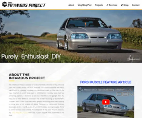 Theinfamousproject.com(Custom Vehicle Modification DIY) Screenshot