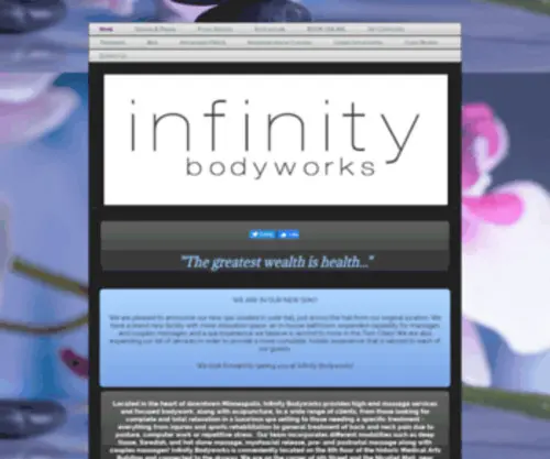 Theinfinityspa.com(Bluehost) Screenshot