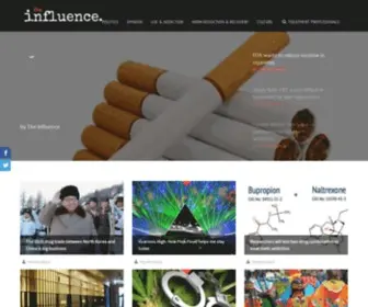 Theinfluence.org(A daily news site covering drugs) Screenshot