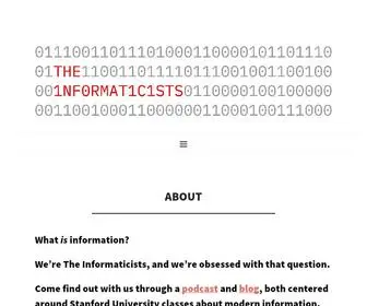 Theinformaticists.com(A take on the science of information) Screenshot