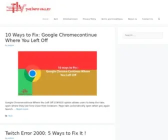 Theinfovalley.com(The Info Valley) Screenshot