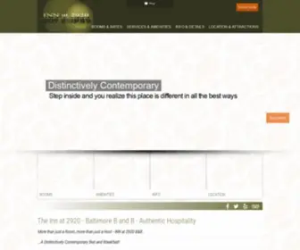 Theinnat2920.com(Baltimore bed and breakfast) Screenshot