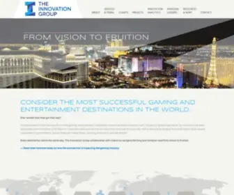 Theinnovationgroup.com(Premier Consultants for Gaming & Leisure) Screenshot