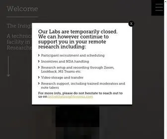 Theinsightrooms.com(User Testing Lab London) Screenshot
