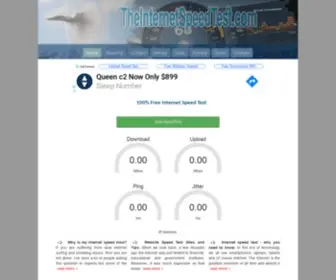 Theinternetspeedtest.com(100% Free Internet Speed Test) Screenshot