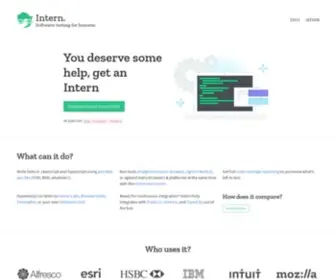 Theintern.io(Software testing for humans) Screenshot
