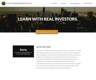 Theinvestorinstitute.com(Theinvestorinstitute) Screenshot