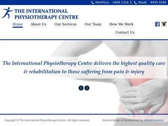 Theipcentre.com(International Physiotherapy Centre) Screenshot