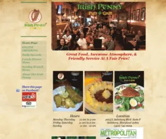 Theirishpennypub.com(Home Page) Screenshot