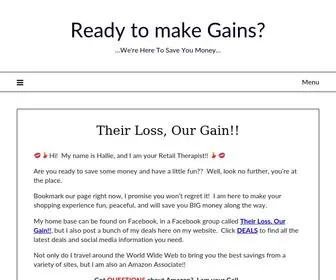 Theirlossourgain.com(…We're) Screenshot