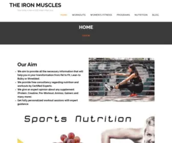 Theironmuscles.com(Your One Station to Bodybuilding and Nutrition) Screenshot