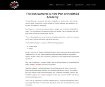 Theironsamurai.com(The Iron Samurai By Nick Horton Is Now Part of HealthEd Academy) Screenshot