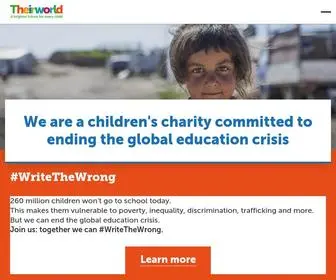 Theirworld.org(A brighter future for every child) Screenshot