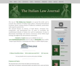 Theitalianlawjournal.it(The aim of The Italian Law Journal) Screenshot