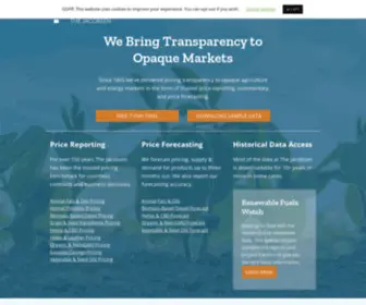 Thejacobsen.com(Commodity Price Reporting and Price Forecasting Agency) Screenshot
